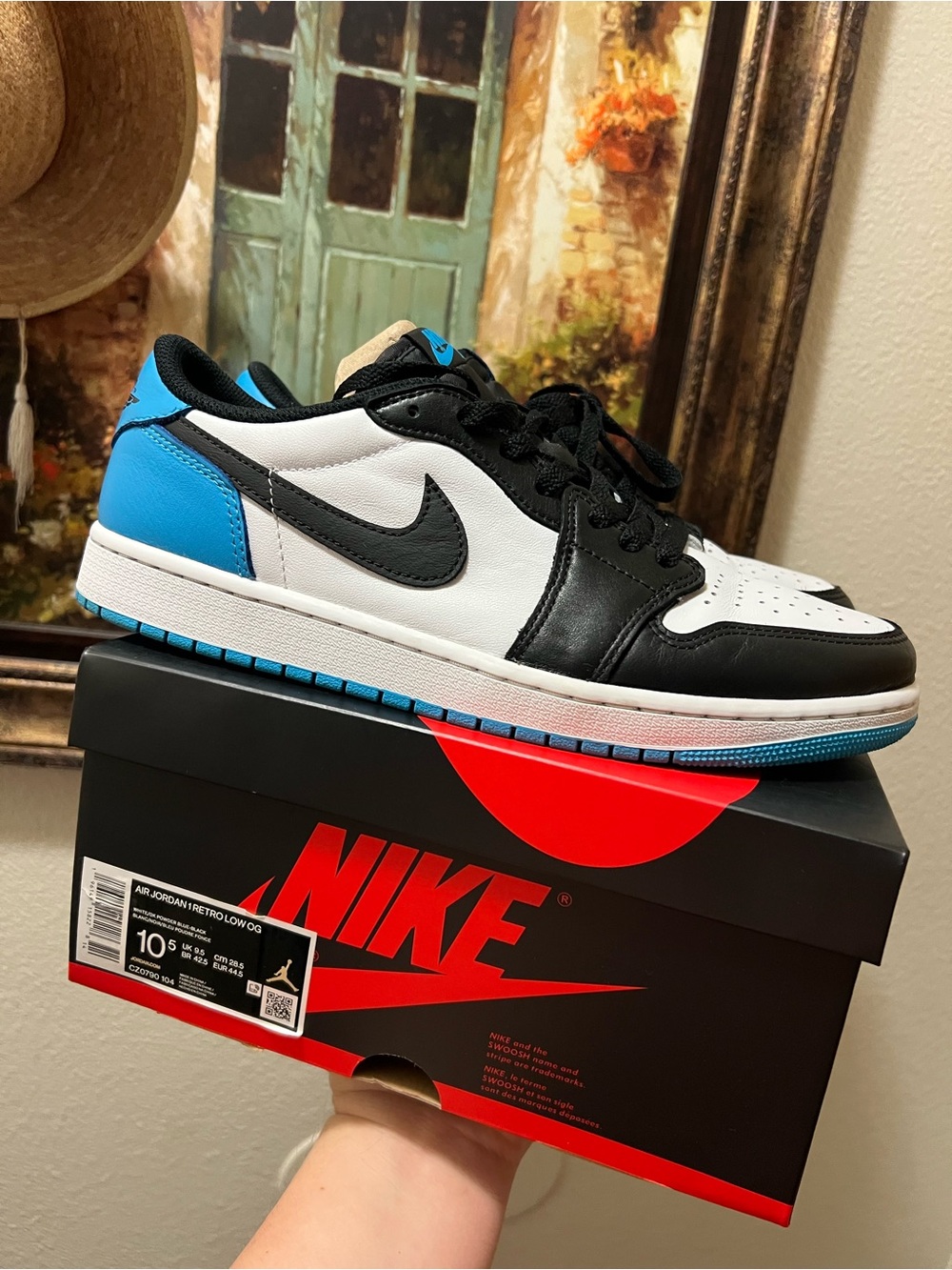 Jordan 1 Retro Low Powder Blue UNC sneakers